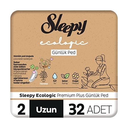 Sleepy Ecologic Premium Plus 32'li Günlük Ped